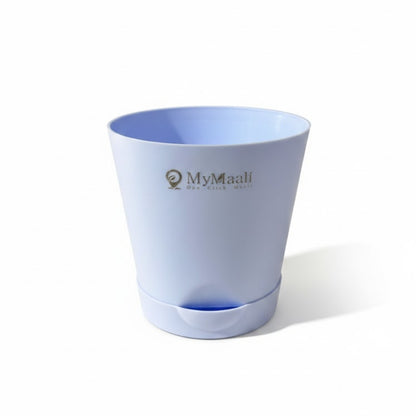 Round Plastic Planter with Tray