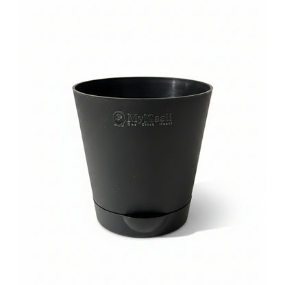 Round Plastic Planter with Tray