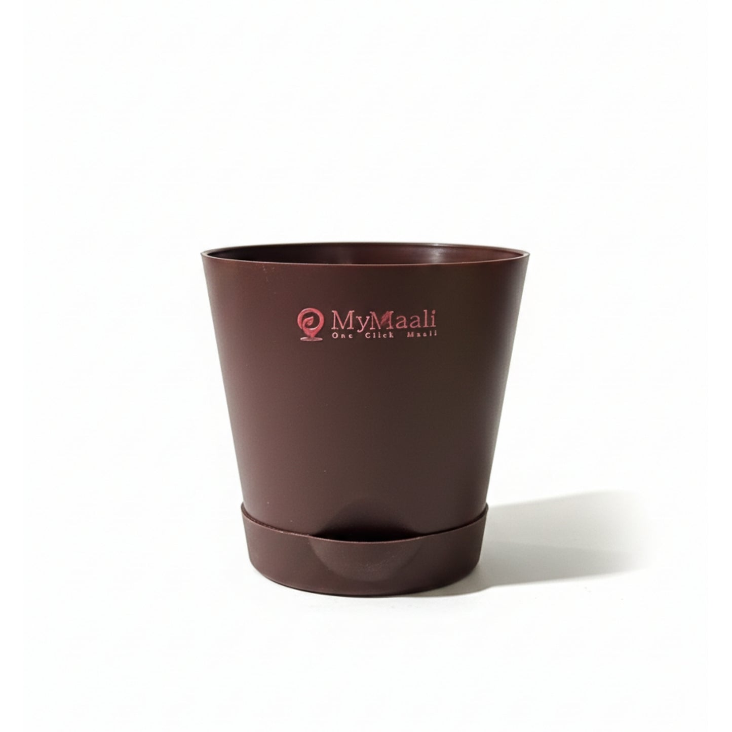 Round Plastic Planter with Tray