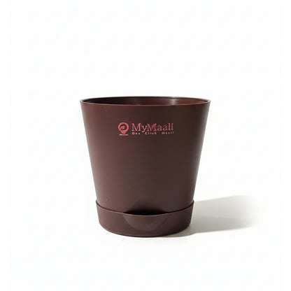 Round Plastic Planter with Tray