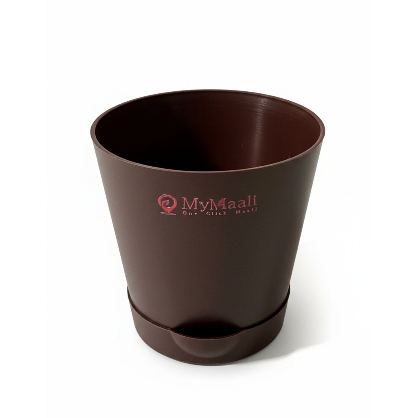 Round Plastic Planter with Tray