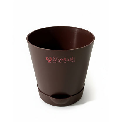 Round Plastic Planter with Tray