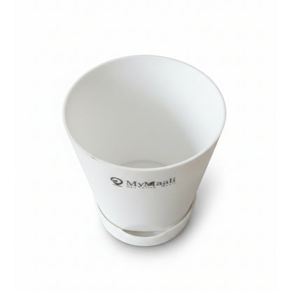 Round Plastic Planter with Tray