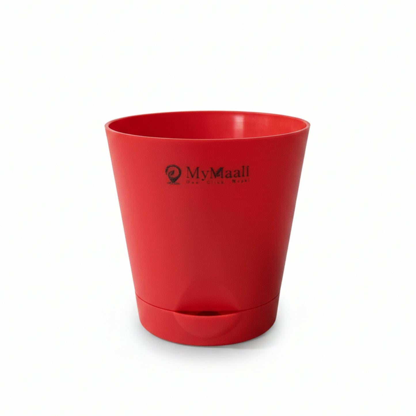 Round Plastic Planter with Tray