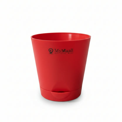 Round Plastic Planter with Tray